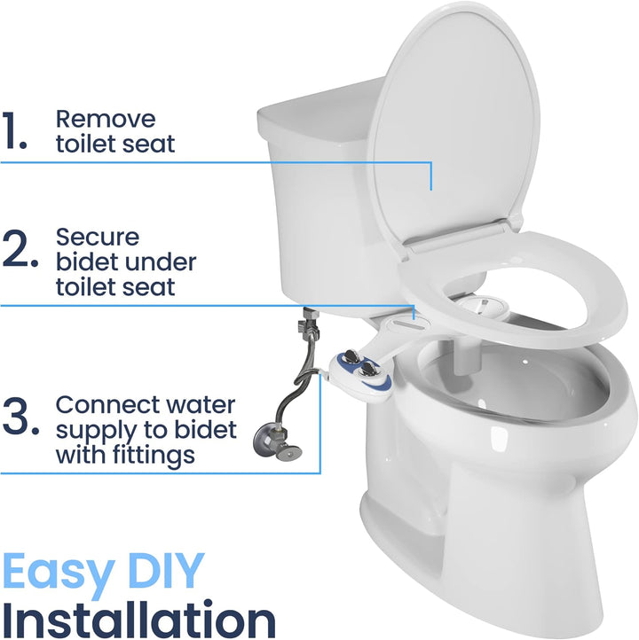 Luxe Bidet Neo 185 – Selbstreinigende Dual Düse – Frische, Wasser ohne Elektrik Mechanische Bidet WC