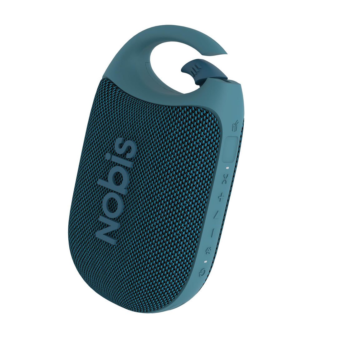 NOBIS Clip N1 Tragbarer Bluetooth Lautsprecher mit App, Beat-Modus, bis zu 24 Stunden Spielzeit, IP6