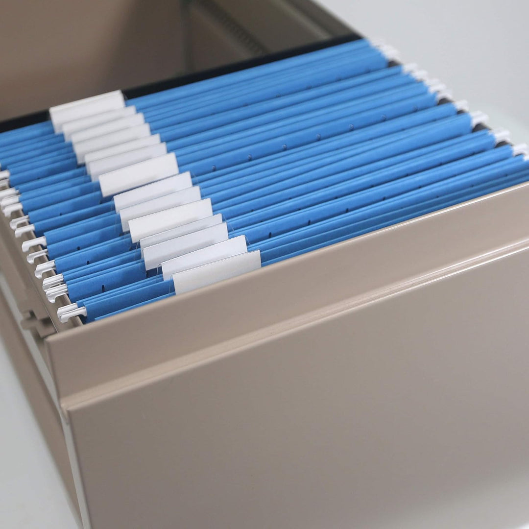 Smead Standard-Hängeregistraturmappen, 25 Stück, Blau, 1/5-geschnittene verstellbare Reiter, Briefgr