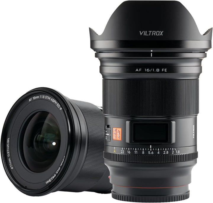 Viltrox 16mm f1.8 Objektiv FE Weitwinkel grosse Blende objektive mit LCD-Bildschirm kompatibel mit s