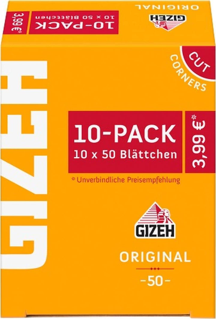 Gizeh Original gelb kurzes Papier / Paper 100 Heftchen a 50 Blatt 5000 Blatt, M