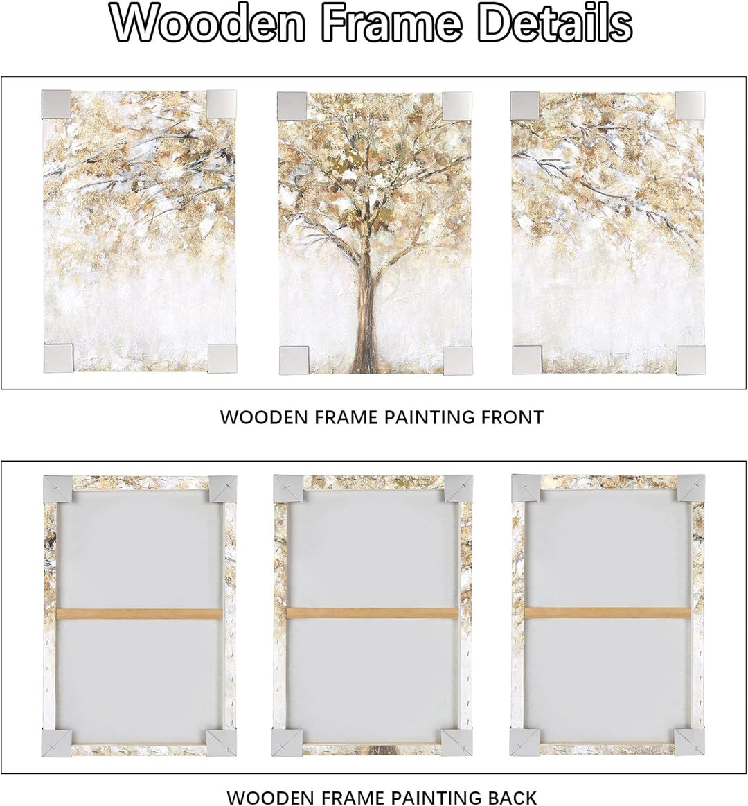 3 Panels Mit Rahmen Leinwand Bilder Abstrakte Baum Bild auf Leinwand Malerei Kunstdrucke Poster Bild