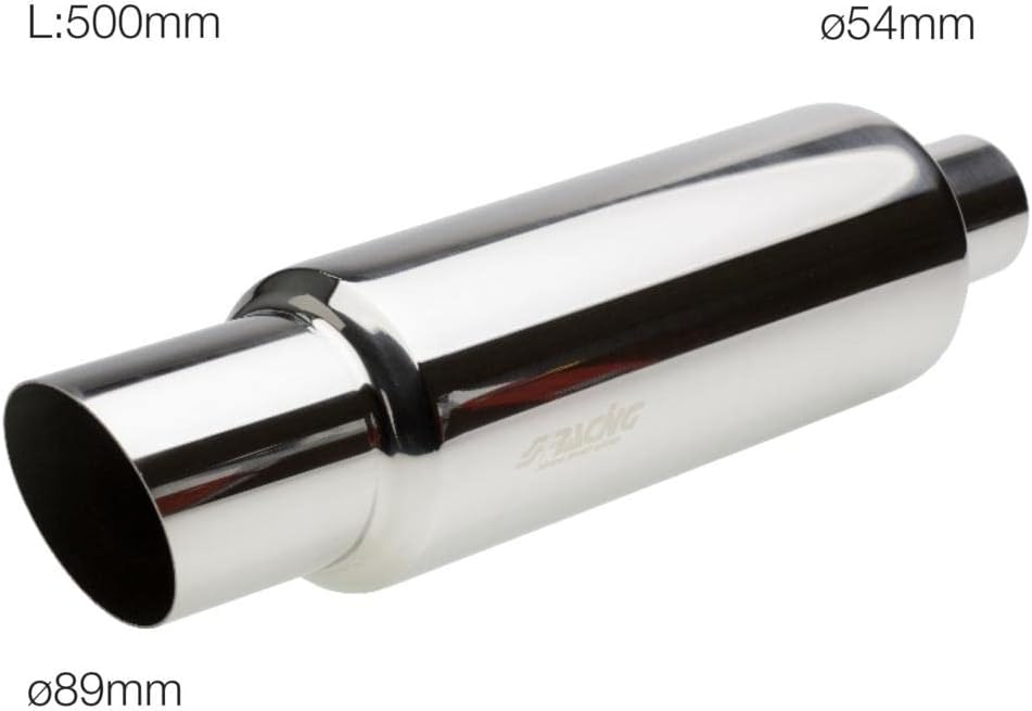 Simoni Racing ESR084 Exhaust Muffler Rounded, Inox