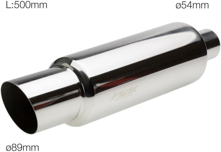 Simoni Racing ESR084 Exhaust Muffler Rounded, Inox