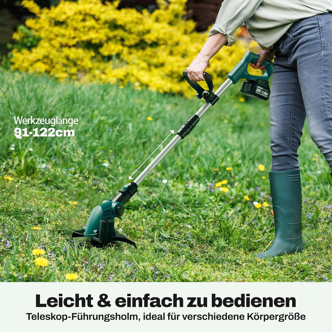 Garten Akku-Rasentrimmer Kompatibel mit Makita 18V Akkus, CSD001 String Trimmer mit Nylon Trimmerfad