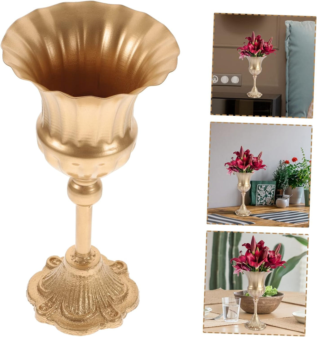 Cabilock Vase Vintage Trockenen Vase Metall Anordnung Vase Dekorative Desktop Vase Sukkulenten Pflan