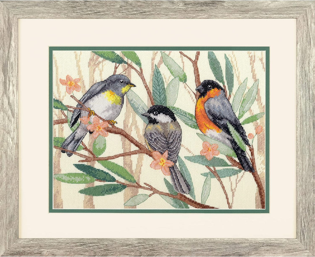 Dimensions 70-35402 Kreuzstich-Set, Motiv: Songbird, Baumspitze, 14 Ct. Elfenbeinfarbener Aida, mehr