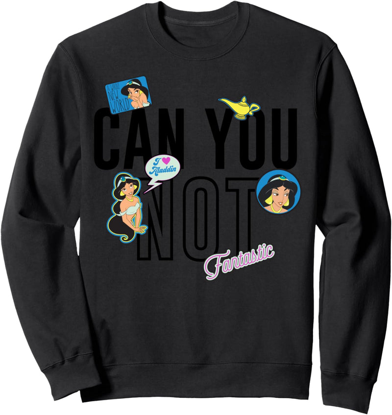 Disney Aladdin Jasmine Can You Not Sticker Collage Sweatshirt