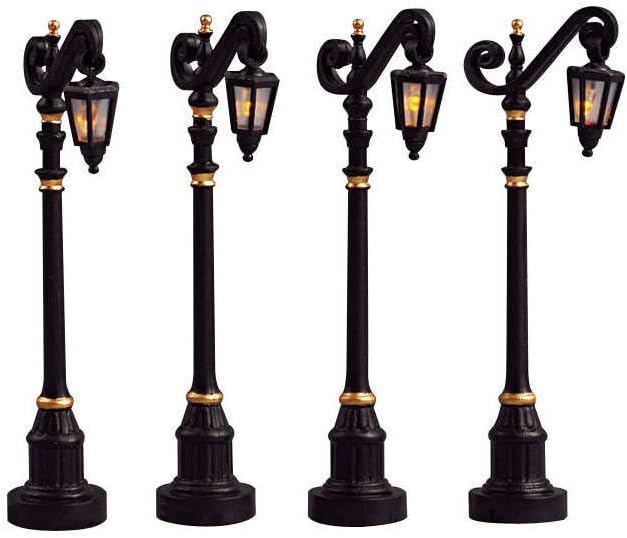 Lemax - Colonial Street Lamp, Set Of 4, B/O (4.5v)