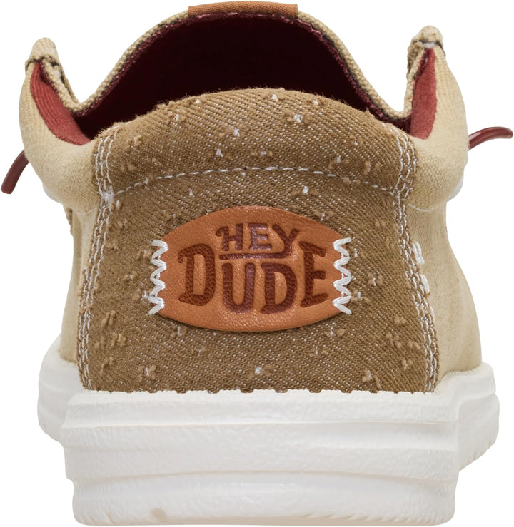 HEYDUDE - Wally Sox Stitch Herren - Slip on Schuhe - Herren Loafers, Black White 40 EU Beige, 40 EU