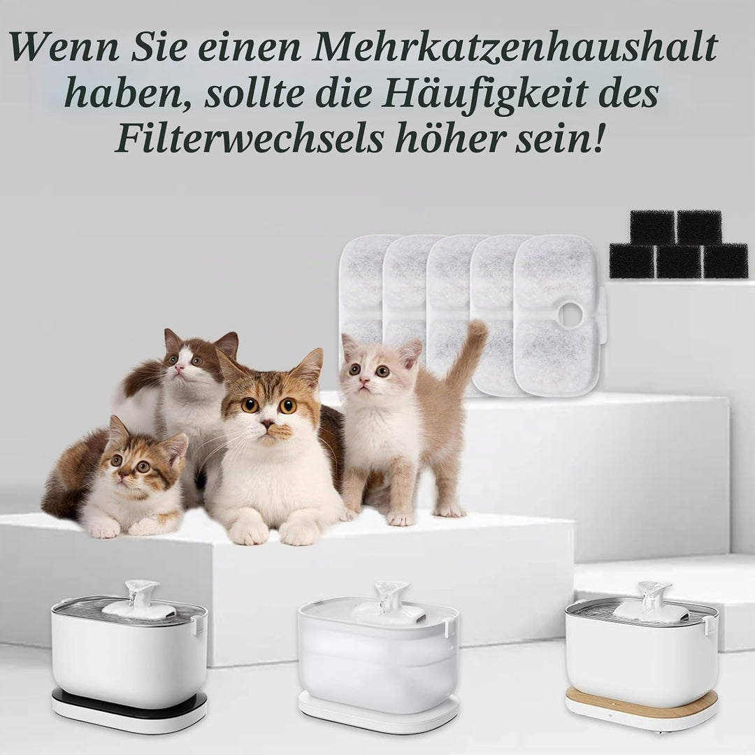 40 Stück Katzenbrunnen Filter für Dockstream Trinkbrunnen für Katze PLWF105/PLWF115/PLWF005, Trinkbr