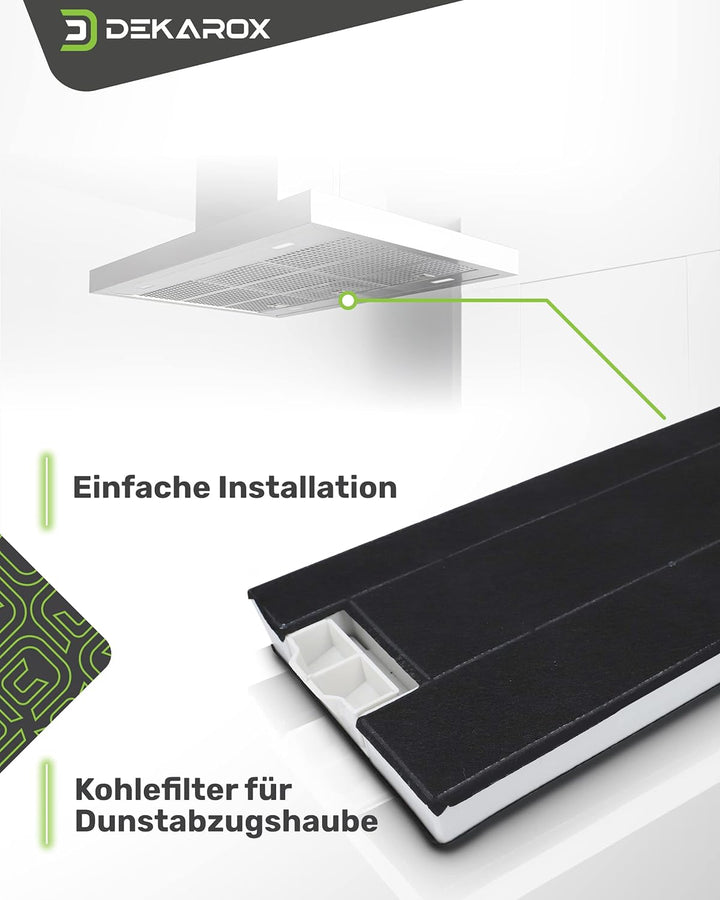 DEKAROX Aktivkohlefilter Filter für Balay Bosch Siemens Neff Constructa Gaggenau 434229 00434229 DHZ