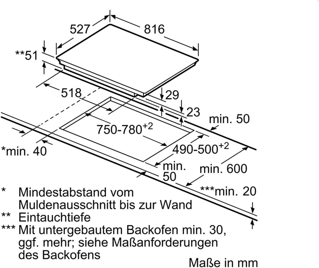 Bosch PXY875DW4E Serie 8 Smartes Induktionskochfeld (autark), 80 cm breit, FlexInduction freie Platz