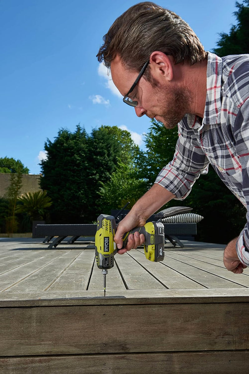 RYOBI 18 V ONE+ 2,0 Ah Lithium+ Akku RB18L20 (Kompatibel mit allen RYOBI 18 V ONE+ Geräten, IntelliC