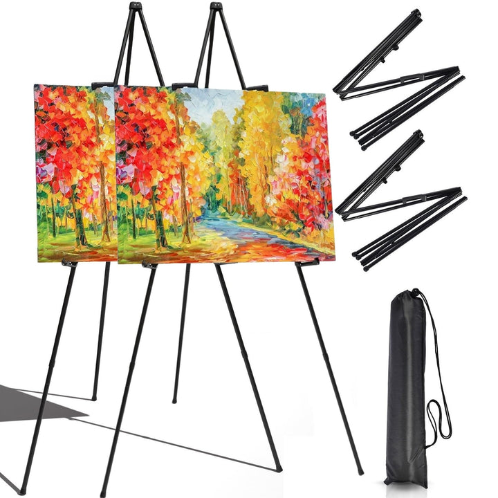 Kiuiom Staffelei StäNder,Klappstaffelei,Leinwand Ständer,Schwarz Hochzeits Staffelei,Leinwand Malere