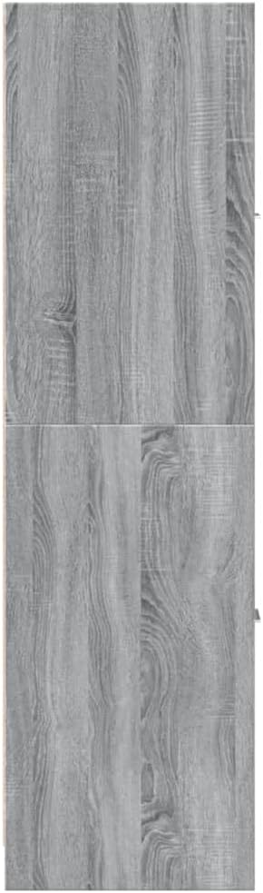 Homgoday Apothekerschrank Holzwerkstoff Grau Sonoma, 4 Schubladen, 60 kg Tragfähigkeit Model855174,