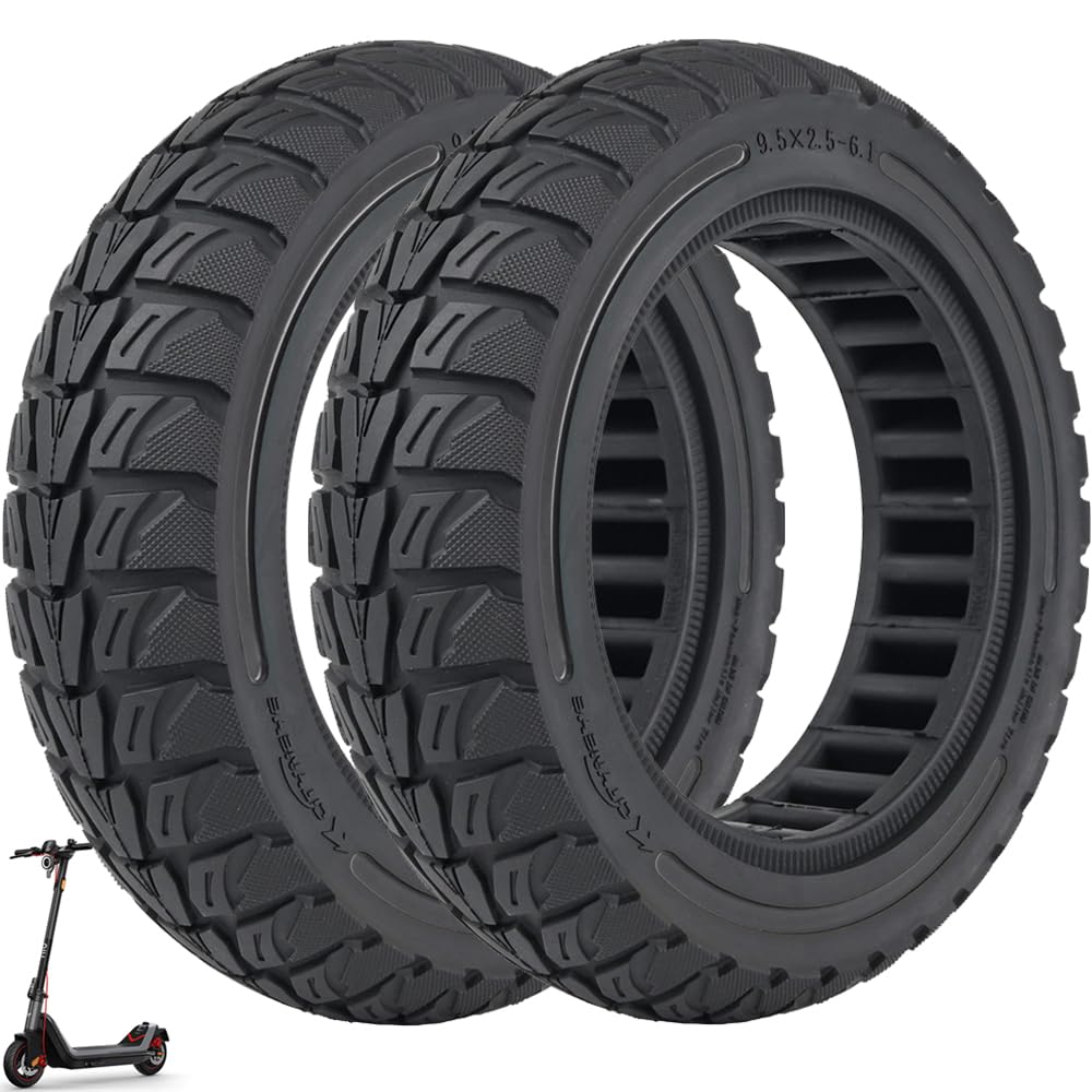 VOLOHAS 9,5x2,5-6,1 Vollgummireifen 9,5 Zoll Solide Reifen für NIU KQi3 Sport/Pro/Max Elektroroller