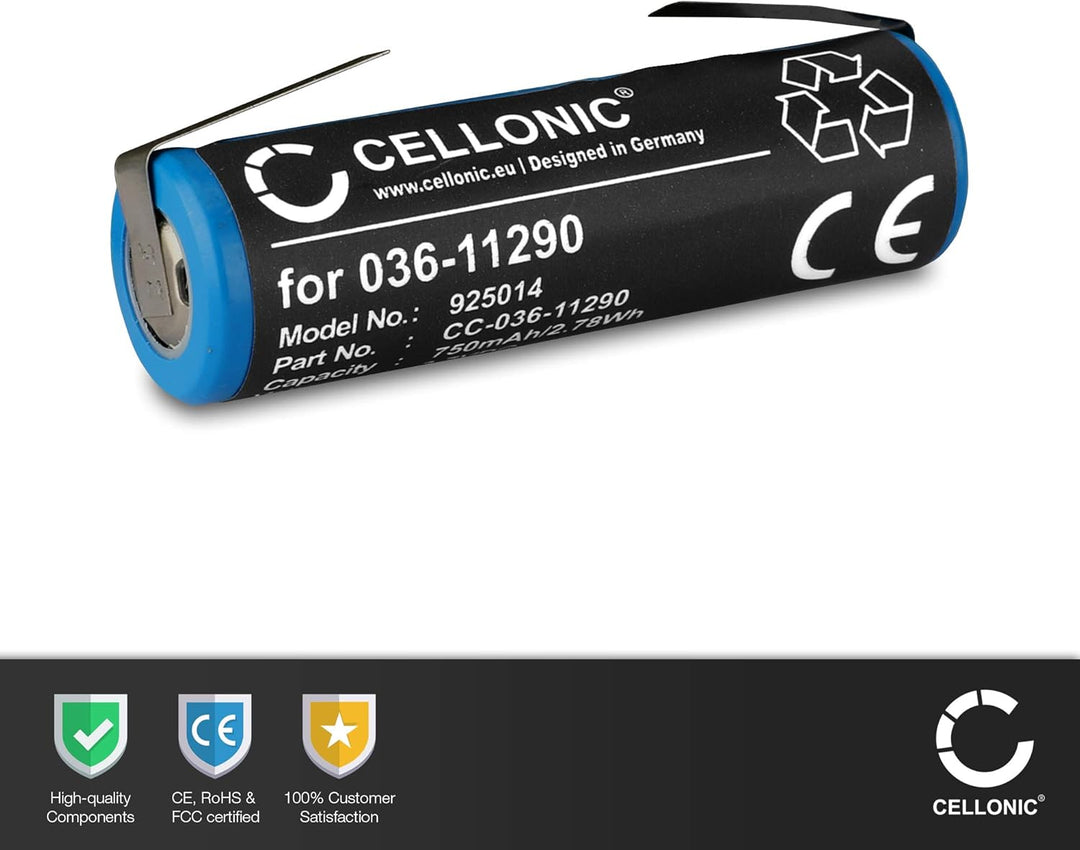 CELLONIC, Akku für Rasierer kompatibel mit Philips Norelco HX6972, HQ9090, HX6986, HQ8240 (3.7V, 750