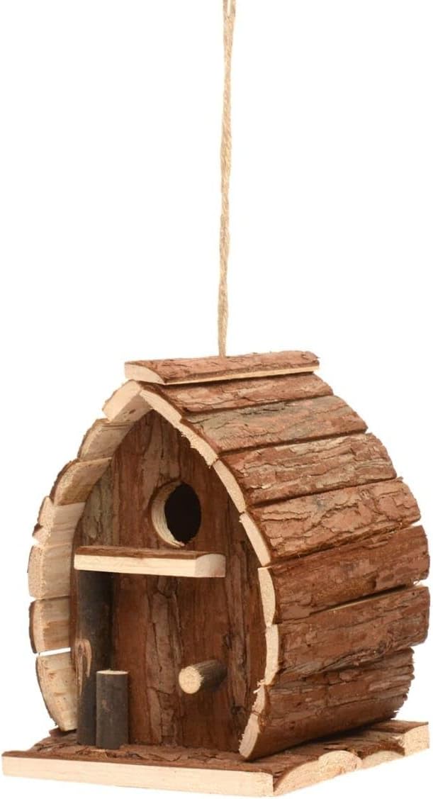 CKB LTD Nistkästen für Vögel Haus Holz Vogelhaus zum Aufhängen Hänge für Wildvögel rustikal natürlic