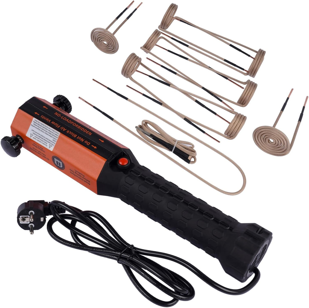 1200W Magnetisches Induktionsheizgerät-Set 220V, Bolzen-Induktionsheizgerät mit 10 Induktionsspulen,