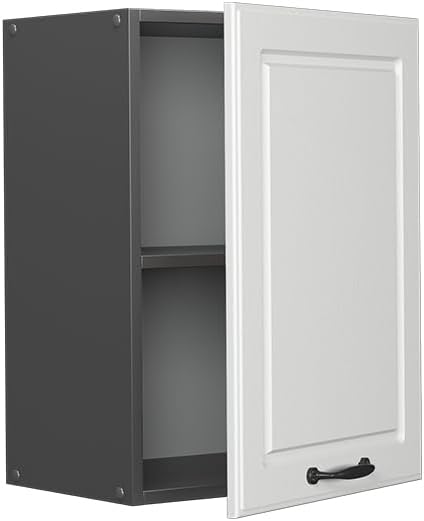 Vicco Hängeschrank R-Line, Weiss Landhaus/Anthrazit, 45 cm Hängeschrank 45 cm, Hängeschrank 45 cm