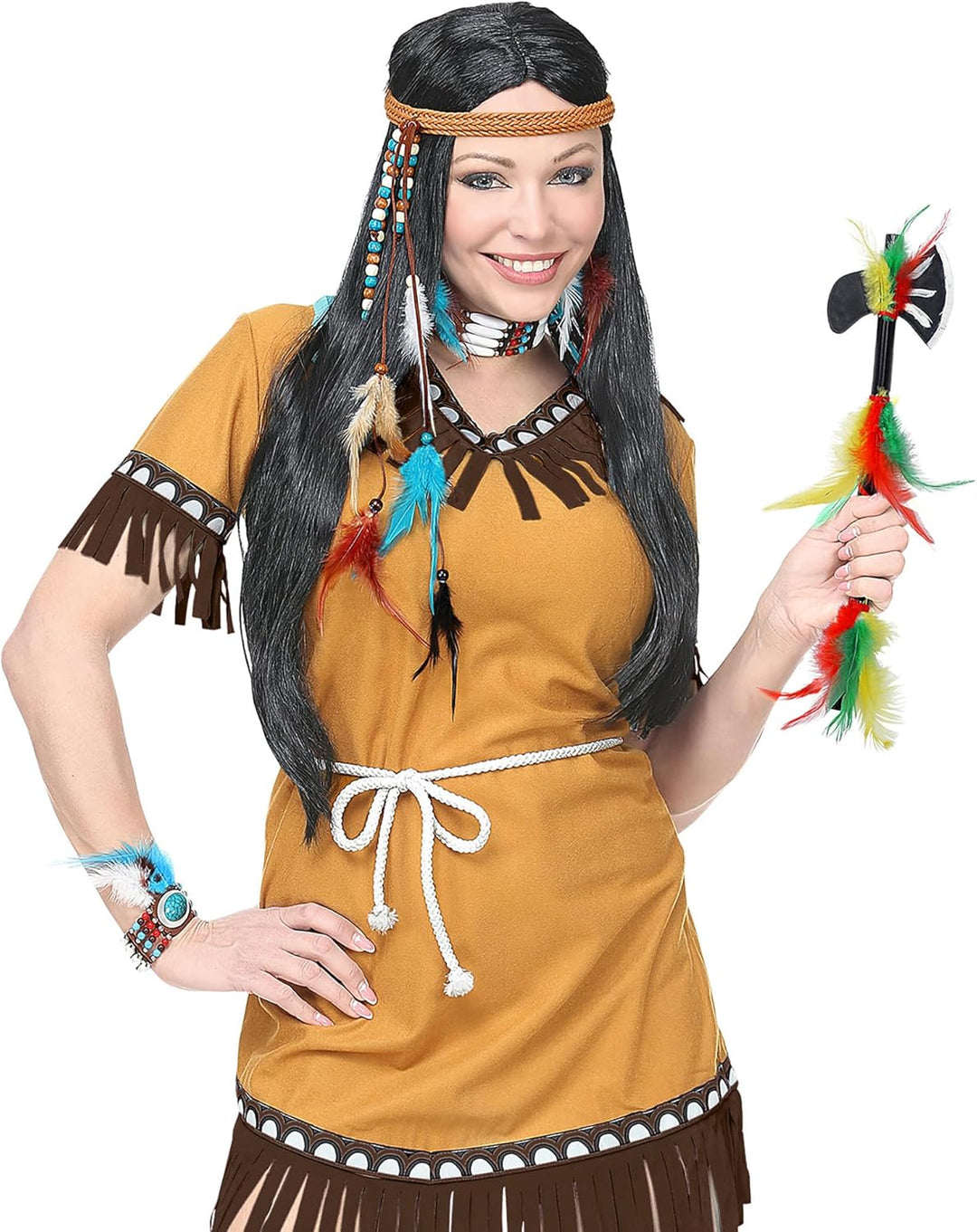 W WIDMANN MILANO Party Fashion 95799 - Indianer Set, Schmuckset, Accessoire, Western, Faschingskostü