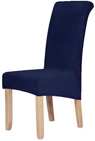 Homaxy Velvet Stuhlhussen 4er Set, Stretch Esszimmerstuhl Hussen, Spandex Plüsch Stuhlbezug Grosses