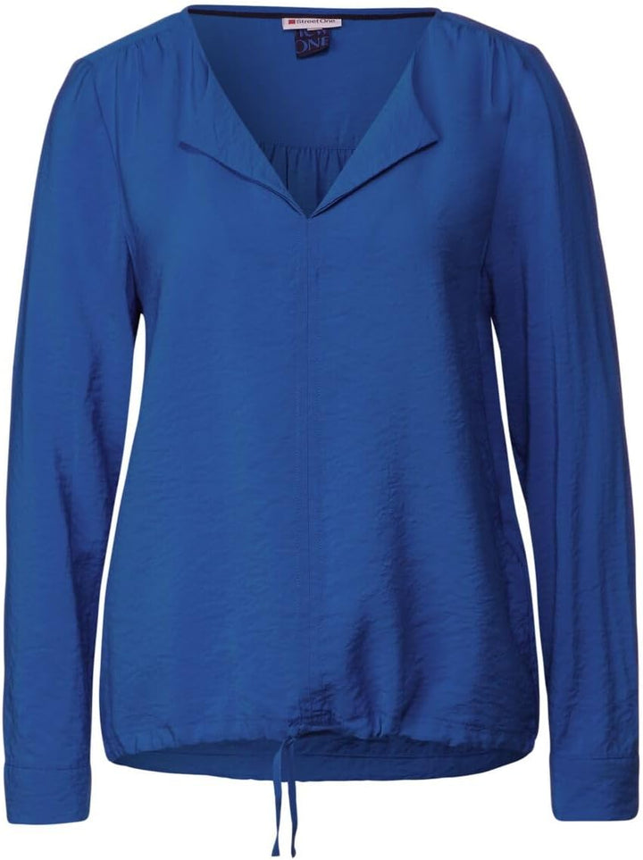Street One Bluse mit Raffung 40 Fresh Intense Gentle Blue, 40 Fresh Intense Gentle Blue