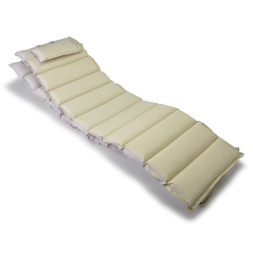 Nexos Divero Liegenauflage – 2er Set Auflage Polster für Sonnenliege Gartenliege Holzliege Saunalieg