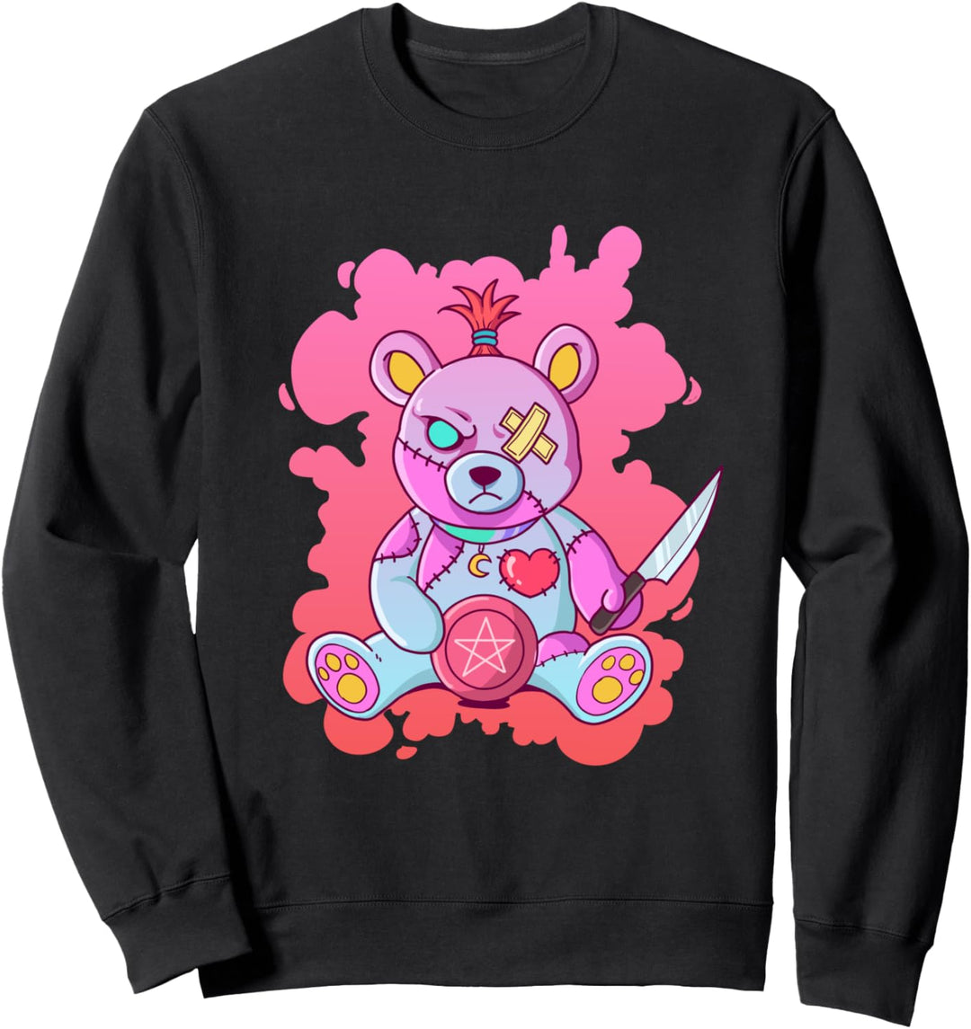 Pastell Goth Teddy Vaporwave Grunge Sweatshirt