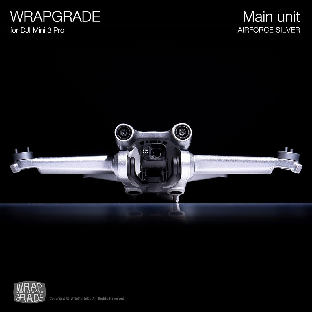 WRAPGRADE Skin Kompatibel mit DJI Mini 3 Pro (Airforce Silver), AIRFORCE SILVER