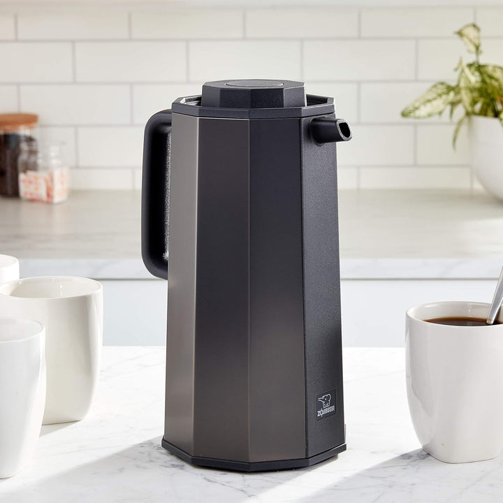 Zojirushi AH-EAE10BA Glas-Vakuumkaraffe, 1,0 Liter, Schwarz 1000 ml Schwarz, 1000 ml Schwarz