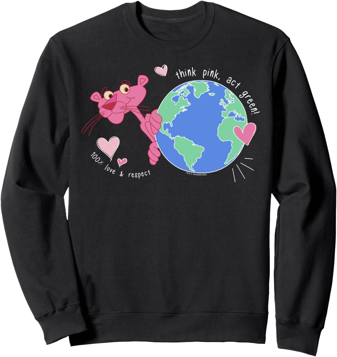 The Pink Panther Think Pink Act Green Sweatshirt