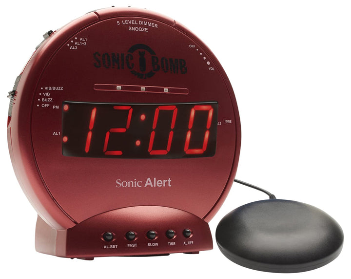 Geemarc Telecom S.A SBB500SSR-I Sonic Bomb, Vibrationswecker, Kunststoff, Plastik, Metal, Rot, One S