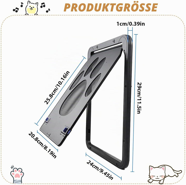 Katzenklappe Hundeklappe für Innentür Aussentür Türen Fenster Fliegengitter Hundeklappen mit Magnet