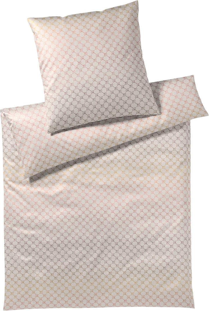 Joop! Mako-Satin-Bettwäsche-Garnitur Cornflower Gleam Farbe Blush Grösse 135x200+40x80