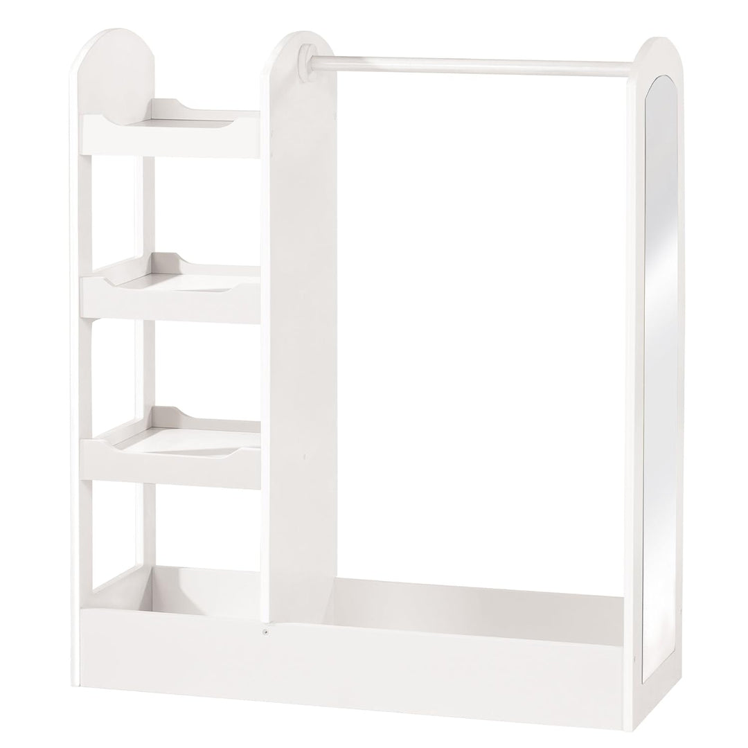 roba Garderobe, Kindermöbel mit Kleiderständer, Regal, Kleiderstange & grossem Spiegel; aus Holz wei