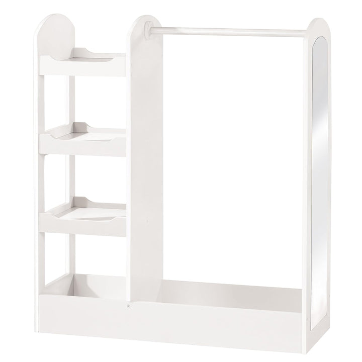 roba Garderobe, Kindermöbel mit Kleiderständer, Regal, Kleiderstange & grossem Spiegel; aus Holz wei