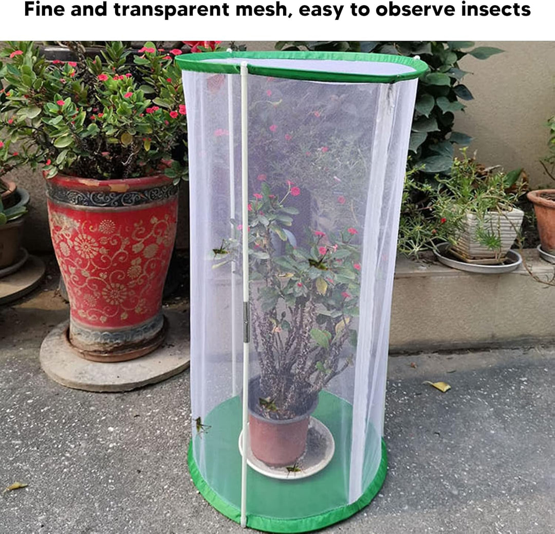 CHICIRIS Butterfly Habitat, Transparenter Monarch-Schmetterlings-Insektenkäfig, Zusammenklappbares Z