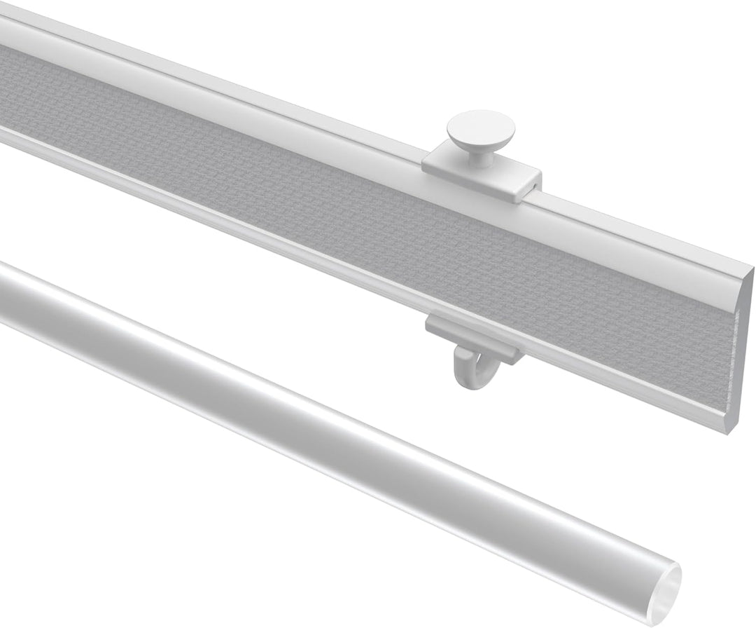 INTERDECO Paneelwagen (2 Sets) Weiss, Aluminium mit Klettband für Gardinenschienen, Easyslide, 70 cm