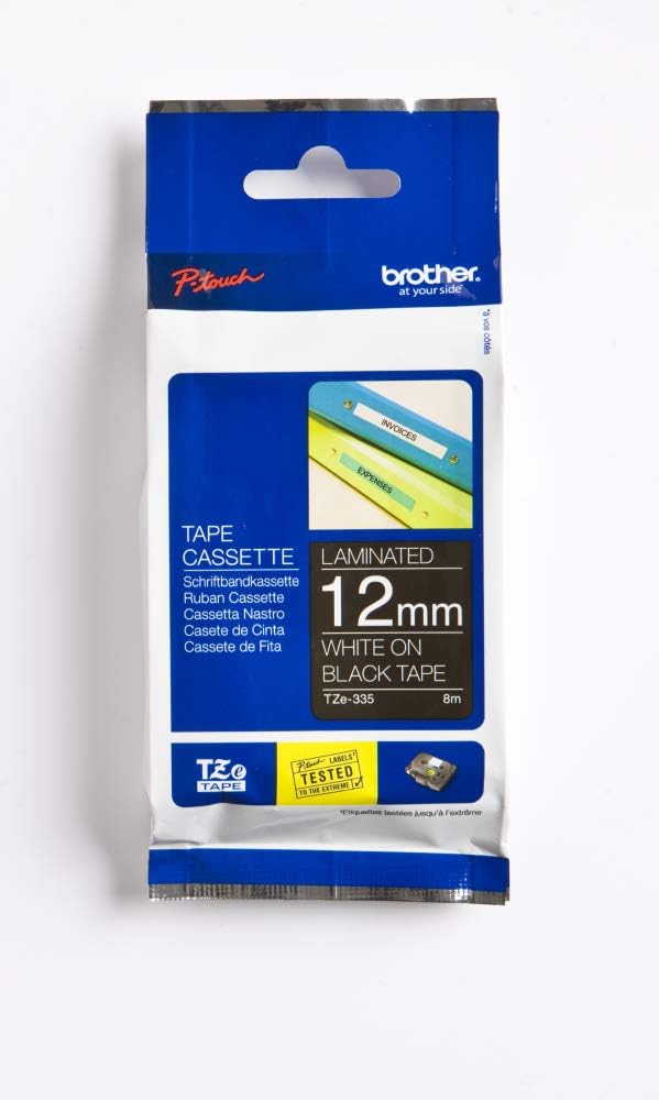 Brother P-Touch Cube Plus Beschriftungsgerät, weiss & Original P-Touch Schriftband TZe-335 weiss auf