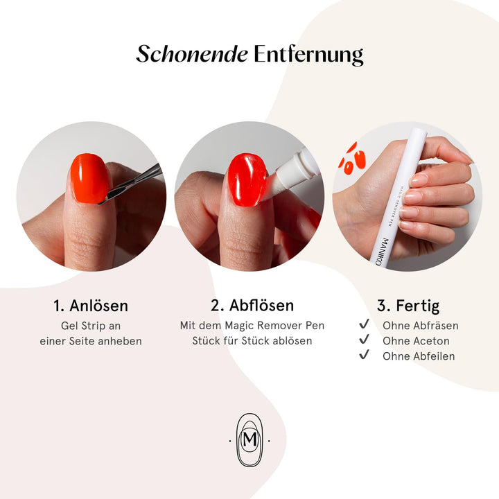 Maniko® UV Gel Strips - Selbstklebende Nagelfolie für bis zu 2 Anwendungen - Vegan & langanhaltend -