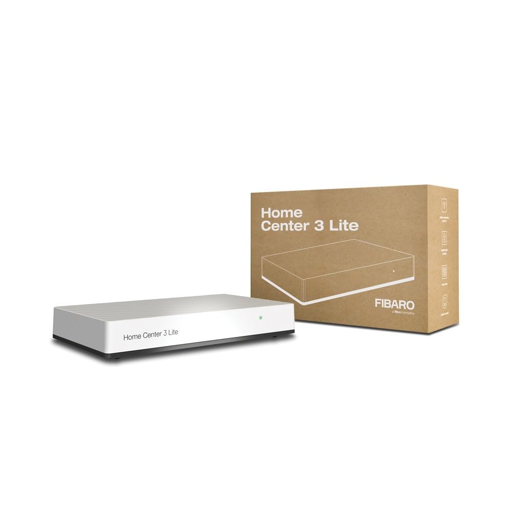 FIBARO Home Center 3 Lite, Z-Wave 700 Box mit Alexa, Google Home, Z-Wave Switches, Outlets, Thermost