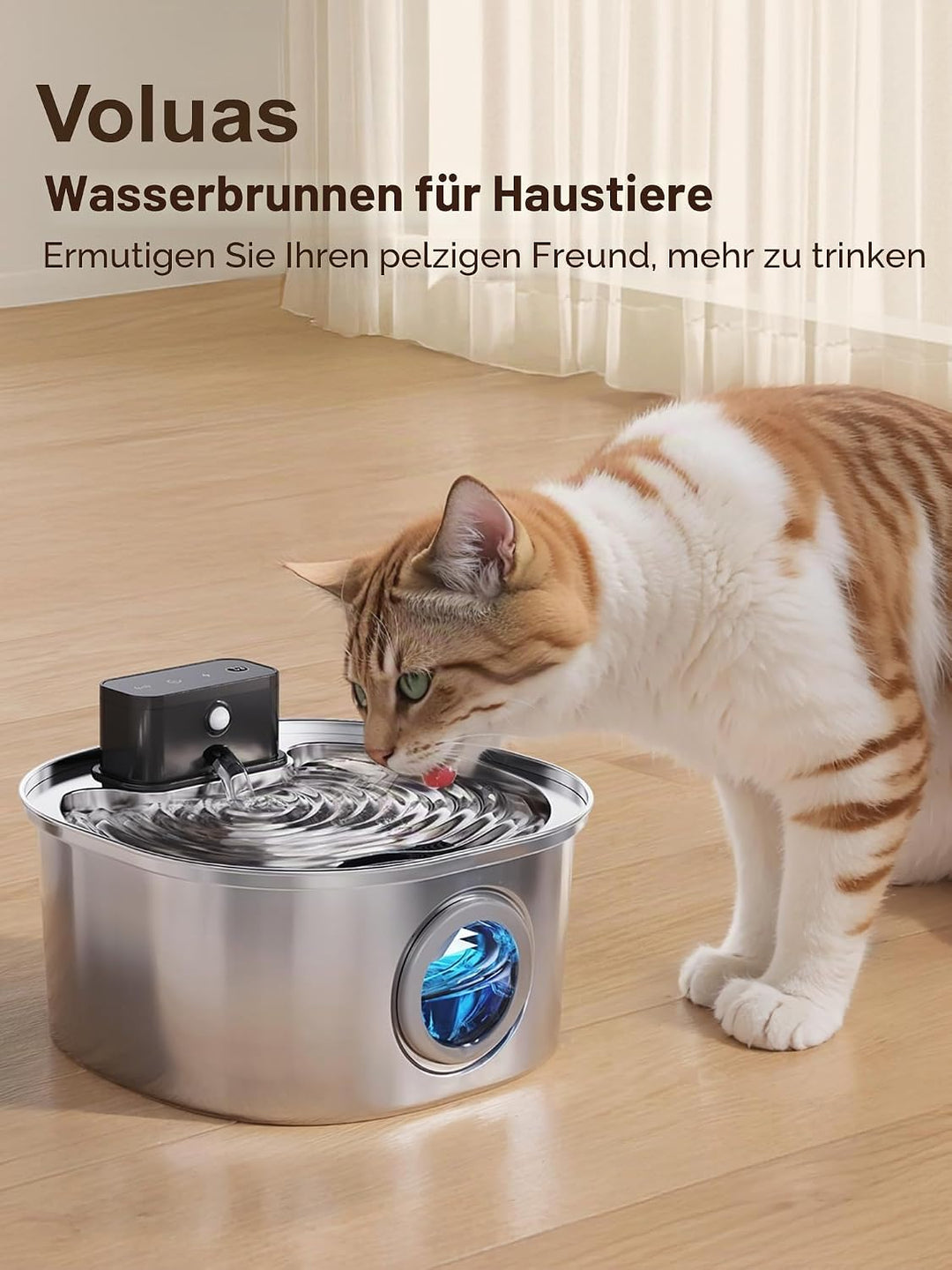 Ersatz-Katzen-Wasserbrunnenfilter, 9 Filter und 9 Vorfilterschwämme für 3,2 l Edelstahl-Wasserbrunne