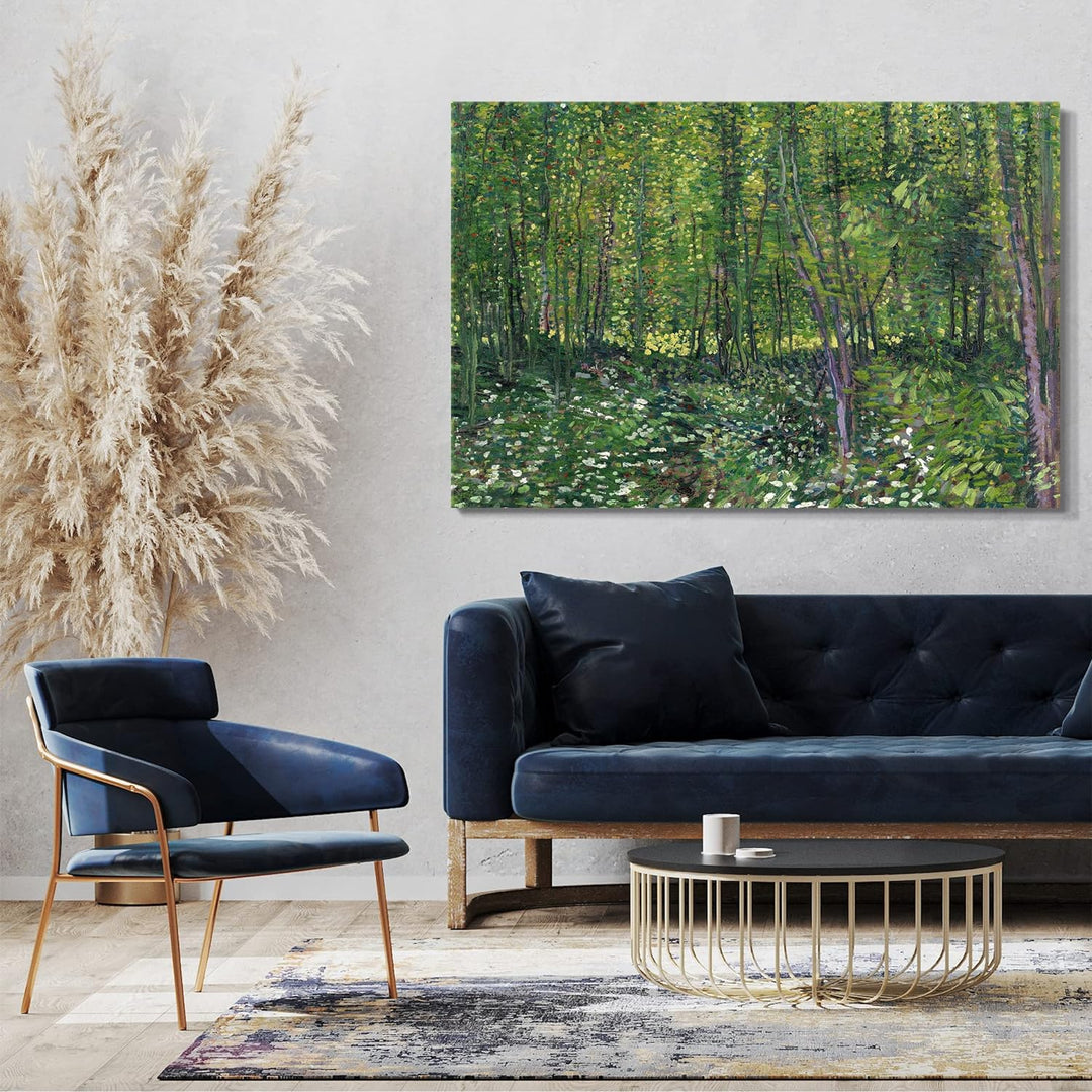 Leinwand (80x60cm): Vincent van Gogh - Bäume und Unterholz 80x60 cm, 80x60 cm