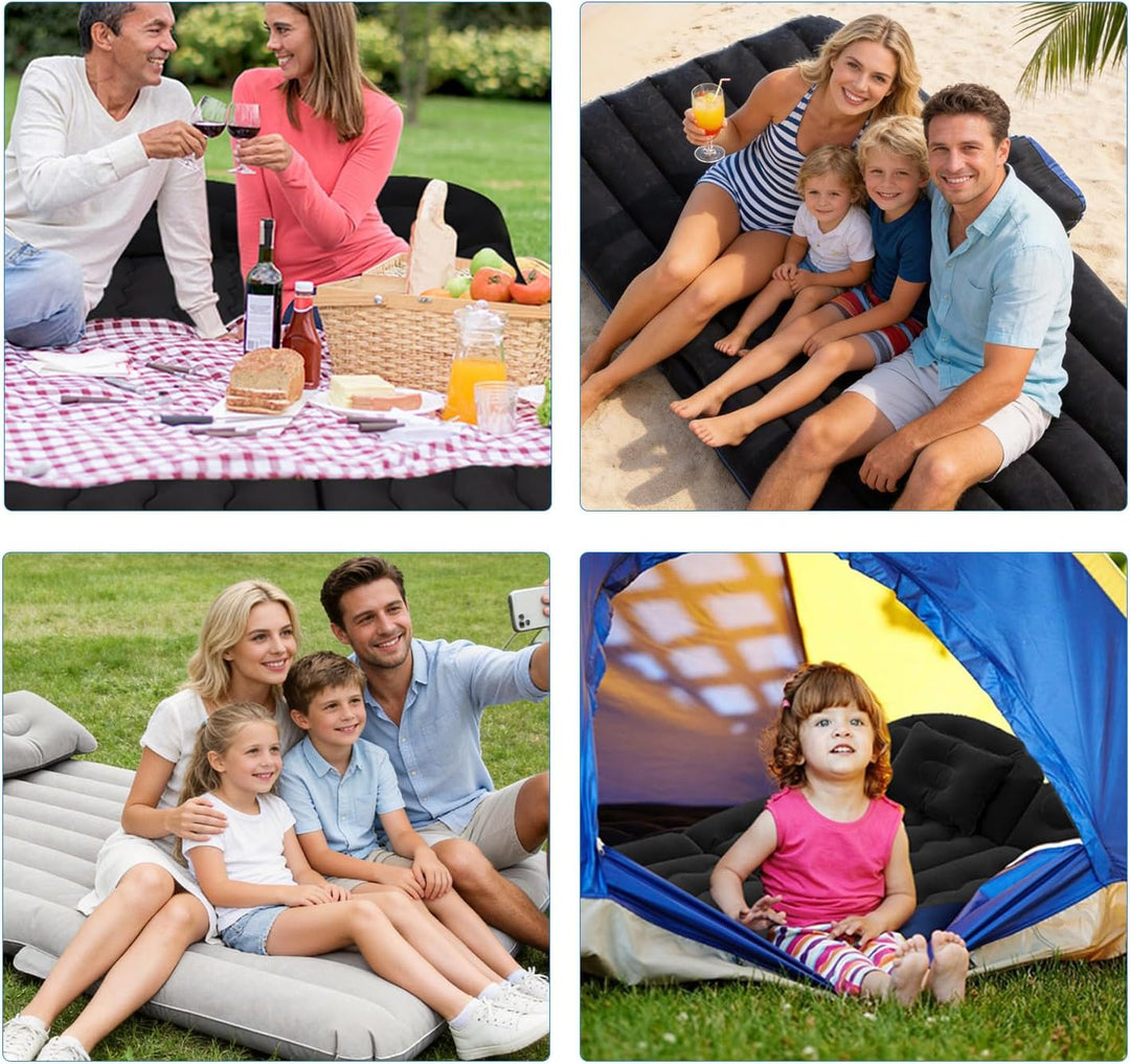 Auto Luftmatratze 138x85cm Aufblasbare Matratze für Rücksitz &amp; Kofferraum, Tragbares Auto Reisebett
