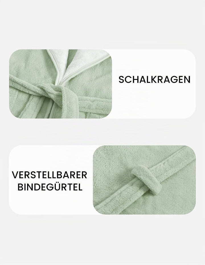 JiAmy Mädchen Bademäntel aus Coral Fleece Kuschelflanell Kuschelweiche Kinderhausmäntel Nachtwäsche