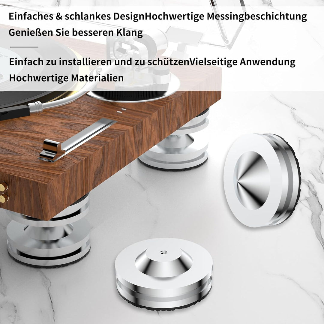 Tertullus 4 Stück Lautsprecher Spikes Lautsprecher Füsse Spikes 27mm×11mm,Anti-Vibrations Lautsprech