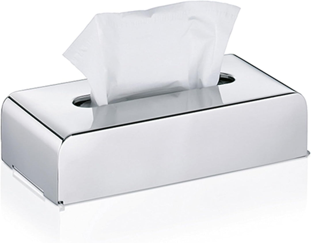 Kela 22860 Kosmetiktuchbox mit Wandhalterung, 27x 12,5X 7cm, Edelstahl 18/10, Faber, Silber Glänzend