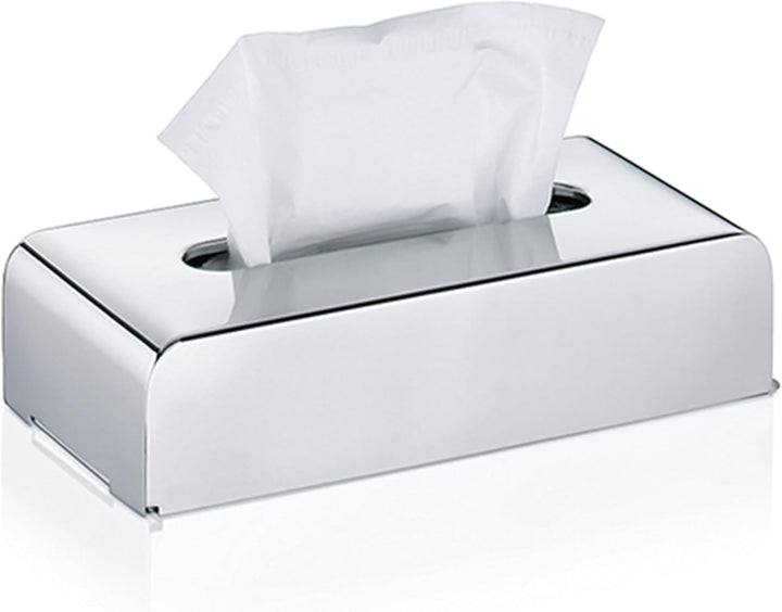 Kela 22860 Kosmetiktuchbox mit Wandhalterung, 27x 12,5X 7cm, Edelstahl 18/10, Faber, Silber Glänzend